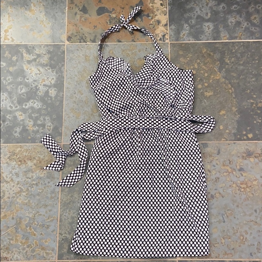 WHITE + BLACK HOUSE POLKADOT DRESS
